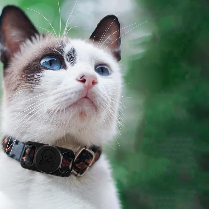 2 Pcs Black Anti Lost Silicone Protective Case Compatible with Airtag for Dog Cat Pet Collar