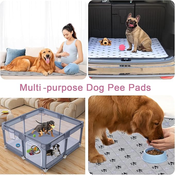 50_50_27 Inch Pet Whelping Box, Doggy Play Pen for Pets, Dogs, Puppies, Kitten, Dog Playpens Indoor with Machine Washable Urine Pad - Small Puppy Playpen, Rabbit Pen Indoor