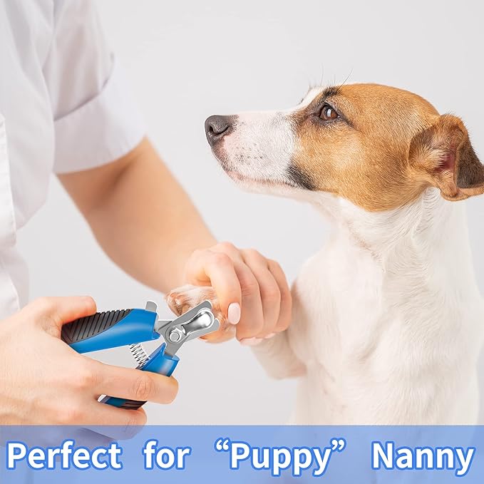 Dog Nail Clipper & Trimmers for Effortless Claw Trimming - Safety Guard, Ergonomic Non-Slip Handles, Stainless Steel Blades, Free Nail File - Professional Pet Grooming Tool for Clean Cutting.