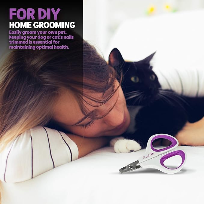 Cat Nail Clipper, Dog Nail Trimmers Pet Claw Scissors for Cats, Dogs, Rabbits & Small Animals Sharp Stainless Steel Professional Grooming Tool - Gentle Yet Effective