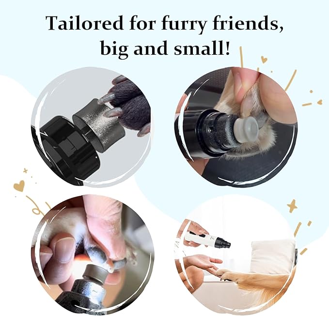 Grind Pro for Dogs,Electric Dog Nail Clippers for Dog Nail Grinders Rechargeable,Lower Noice Dog Nail Grinder,Dogs and Cats Paws Grooming Tool