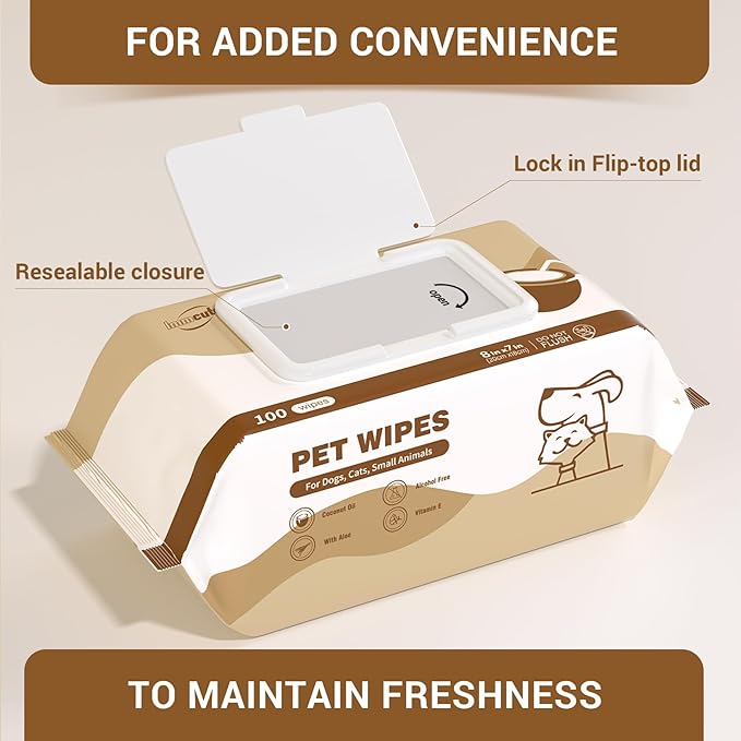 400 Coconut Oil Dog Wipes for Paws and Butt Large Thick Puppy Wipes for Dogs Face and Body Dog Wipes Cleaning Deodorizing Cat Wipes Cleaning Fur and Butt Big Doggie Wipes Doggy Wipes Bum Dog Ear Wipes