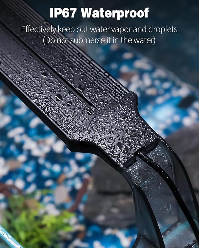 Pawfly 8 W Aquarium LED Light 8.2 Inch 24/7 Fish Tank Light with Full Spectrum Brilliant White Blue Red Green Lights Multi-Colored LEDs with D/N Mode Single Color Effects Timer & Adjustable Brightness