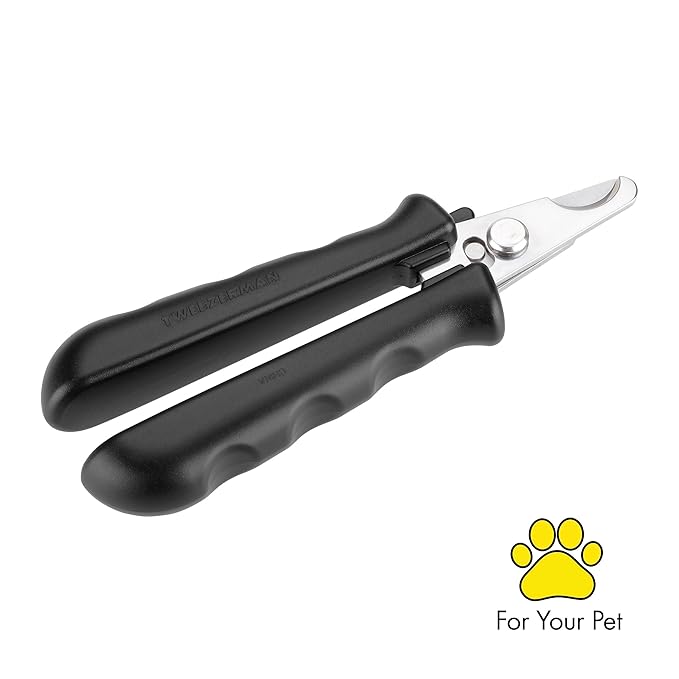 Tweezerman Large Nail Clippers for Dogs & Cats, Manual Professional Cat & Dog Nail Trimmer with Ergonomic Handle