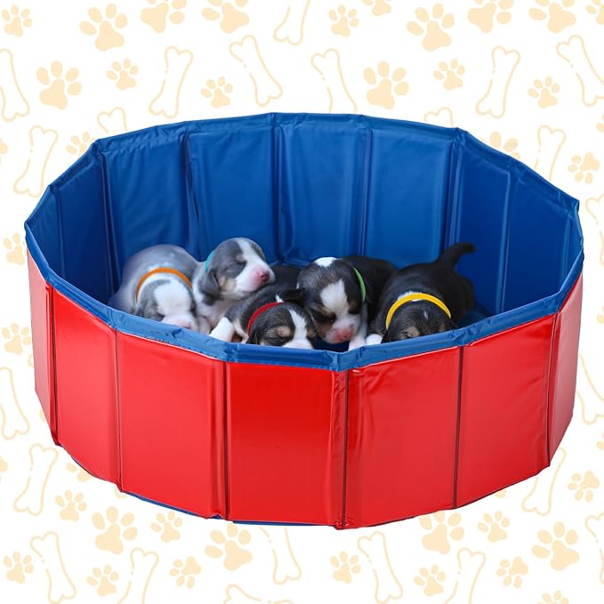 57 Pcs Puppy Kitten Whelping Supplies Whelping Kit for Puppies Birth Dog Kitten Bottle Feeding Kit for New Born Puppy Supplies Include Feeding Tube Etc(24" in Diameter)