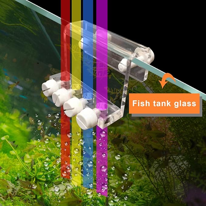 Aquarium dosing pump tubing holder Fixture,Dosing tubing holder for aquarium air pump accesories,Acrylic dosing container tube fixture holder for dosing pump(1 or 2 Pieces Pack) (2 Pieces Pack)