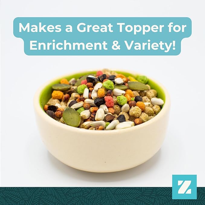 ZuPreem Sensible Seed Bird Food, Parakeet, Budgie, Parrotlet, Dove, Seed and Pellet Blend for Small Birds, Food Mixer Topper, Enriching Variety, Made in USA, Parakeet Seeds (S, 2 lbs)