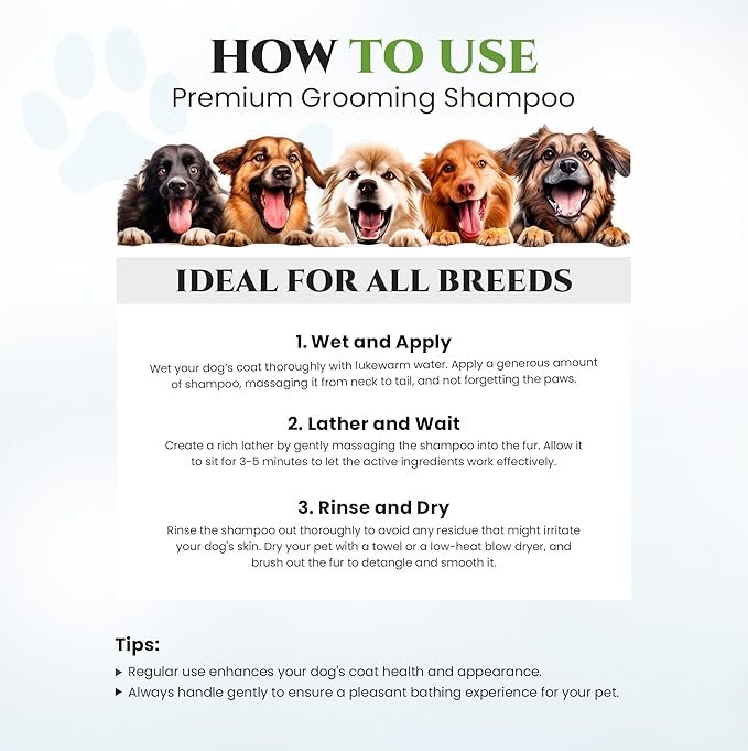 605Products - Fresh Apple Dog Shampoo for Itchy and Sensitive Skin, Puppy Shampoo and Odor Eliminator for Smelly Dogs and Puppies, Pet Shampoo and Deodorizer - Dog Bath Supplies (Fresh Apple, 2 Pack)