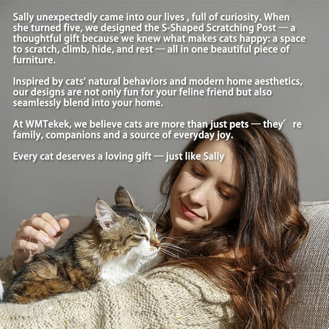 3-in-1 S-Shaped Cat Scratcher Tunnel & Cat Tree – Large Cat Furniture for Climbing, Scratching, Hiding & Play, Multi-Entry Maze Design, 37"x41.7"x11.8