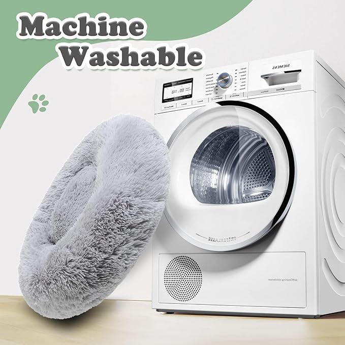 JOLLYVOGUE Dog Beds, Calming Large Dog Bed, Anti-Anxiety Dog Beds Large Sized Dog, Fluffy Donut Dog Bed, Cozy Dog Cat Cushion Bed for Medium Large Dogs (27"/30"/36")