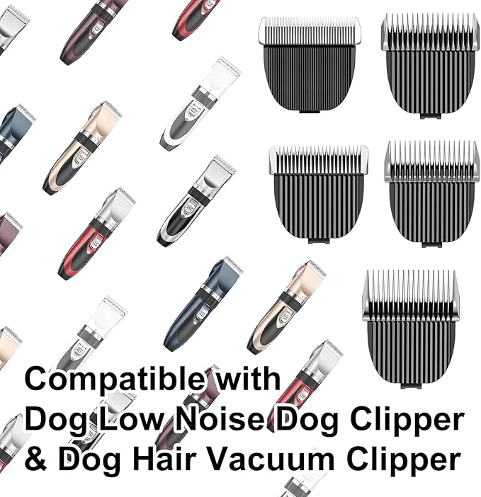 5F Pet Grooming Clipper Replacement Blade Compatible for Most Dog Hair Clipper & one-isall Dog Grooming Clippers, Made of Ceramic Blade & Stainless Steel Blade Size 5F Cut Length 6mm (2 Packs)