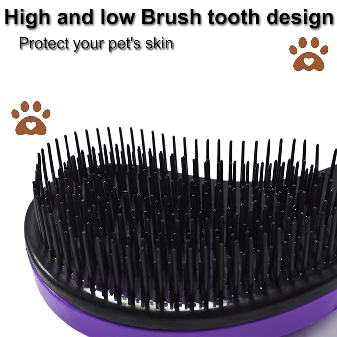 Puppy Brush, Soft Dog Brush for Grooming, Puppy Hair Remover Brush Comb, Grooming Tool for Poodles,Teddy, Yorkies, Maltese, Shih Tzu, Chihuahua, Light Purple