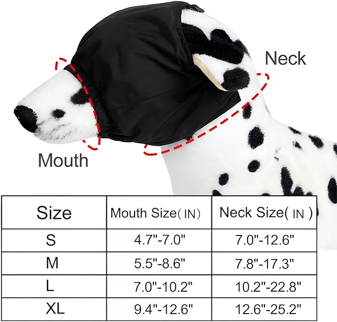 NACOCO Dog Calming Cap Eye Mask Nylon Shading Pet Mask Muzzle for Grooming Anti Car Sickness (L)
