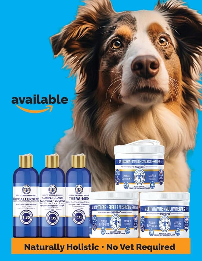 16oz Super Concentrated Hypoallergenic Dog & Cat Shampoo & Conditioner. Gentle Cleansing for Sensitive Skin, Itch Relief Formula, Puppy Safe Makes 4 gallons when diluted or use full strenght