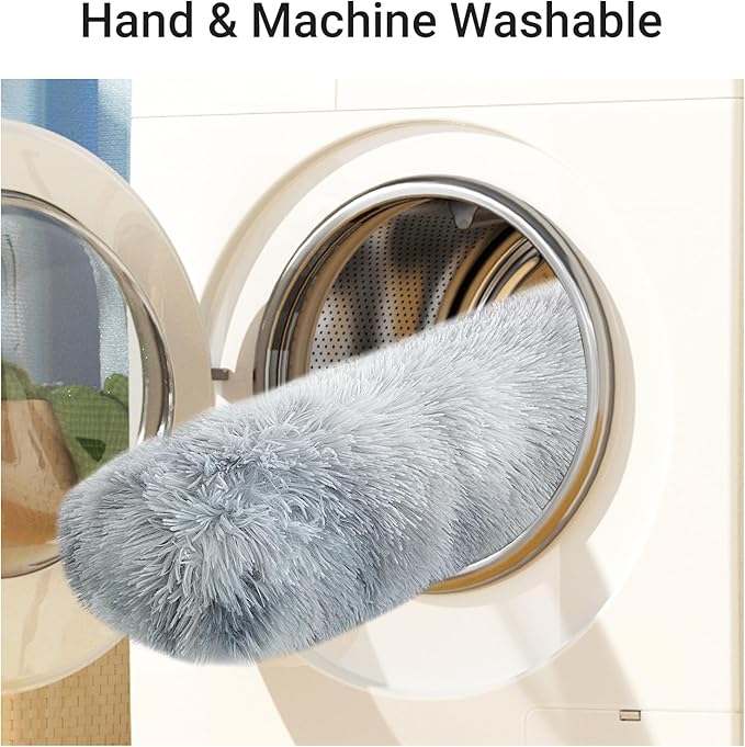 HOMBYS 25" Length Dog Pillows for Large and Medium Dogs, Soft Faux Fur Claming Dog Nek Pillow for Improving Anxiety Reduce, Machine Washable Pet Pillow for Cats, Plush Pet Toy(Tie-Dye, 25"x8"x4")