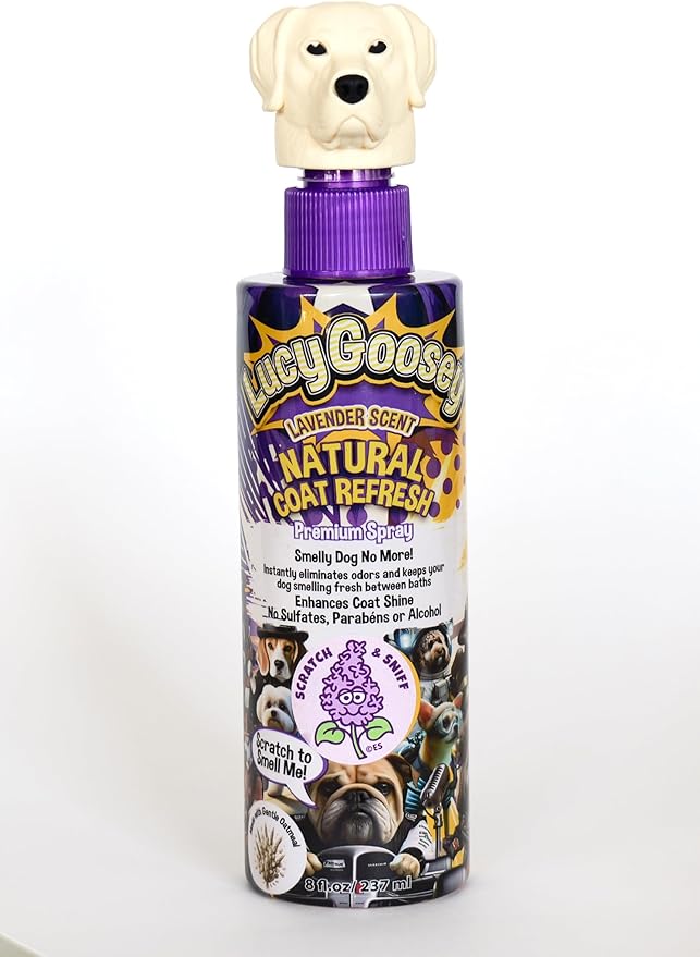 Dog Leave-in Conditioner and Detangler Spray Calming Odor Control & Fur Detangler Moisturizing, Alcohol-Free & Perfect for Sensitive Skin Lavender Scent 8oz