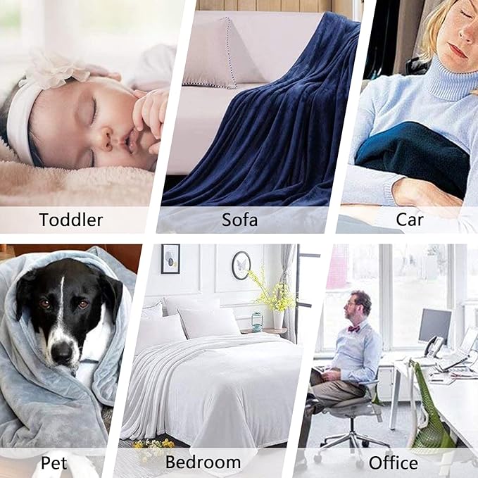 Fuzzy Throw Blanket 350 GSM Fleece Ultra-Soft Microfiber Blanket for Adults Kids Gift Couch, Sofa, Bed Cute Cat 60"x50"