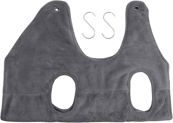 Dog Hammock for Grooming Hammock with 2pcs Hook Dog Grooming Sling Dog Sling for Nail Clipping Dog Lift Harness for Small Dogs Grey M