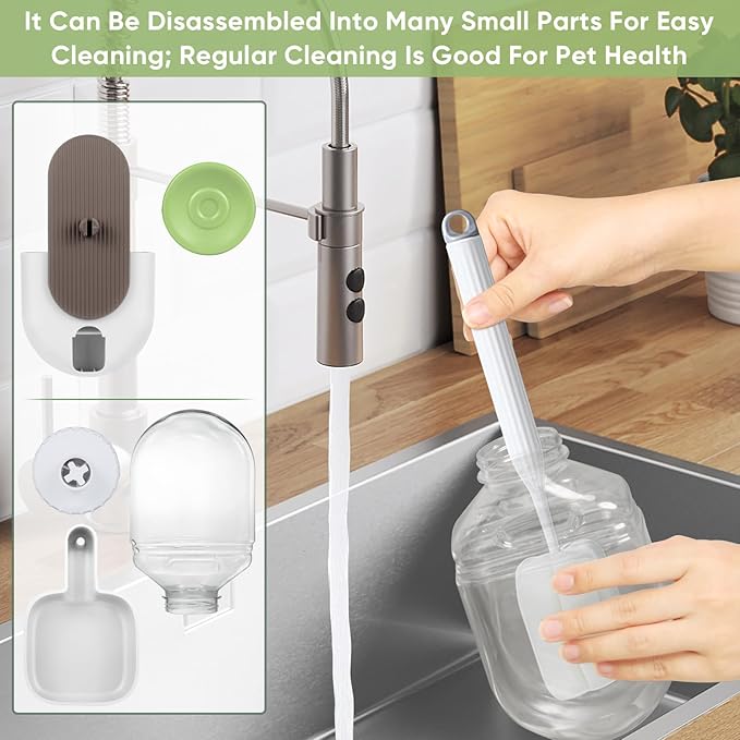 28oz Hanging Automatic Water Dispenserï¼_abbit Water Bottle,Bunny Guinea Pig Ferret Water Bowl for Cage,Suitable for Small Animal Puppies(Cage Grid Spacing Over 1.2'')