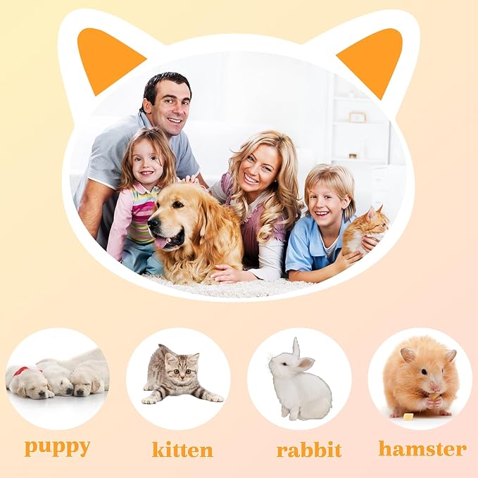 3 Pack Kitten Silicone Bottle Feeding Kit,Nipple & Feeding Kit for Kittens, Reusable Newborn Kitten Supplies, Suitable for Feeding Kitten, Puppy, Rabbit,Hamster (Yellow, Medium)