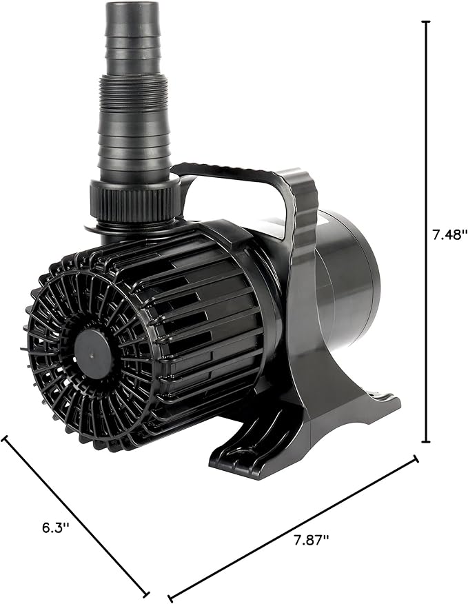 WaterRebirth (7000GPH-320W, UL listed) Large Fountain Submersible Water Pond Sump Pump Aquarium Electric Waterfall Pump Outdoor PS- 7000
