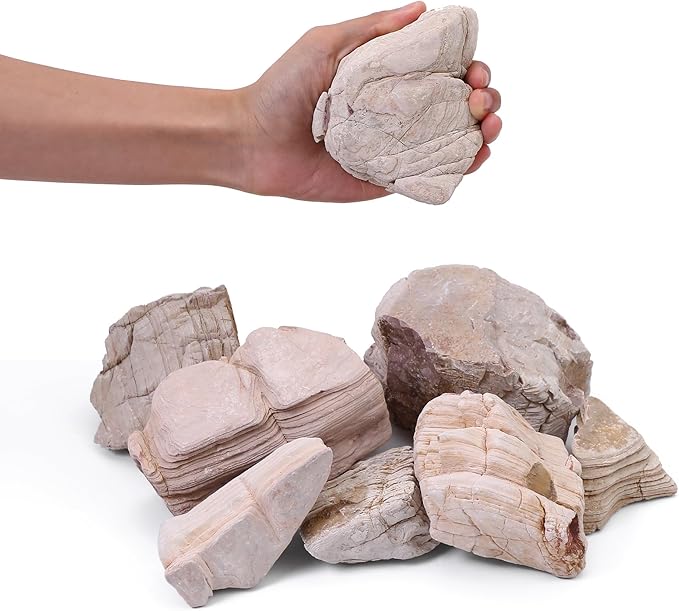 2-4 Inches Natural Pagoda Rock 10 PCS Aquarium Rocks for Aquascaping, Aquarium Landscaping, Terrariums, Fish Tank Decoration, Vivariums, Paludarium, Reptile and Amphibian Enclosures