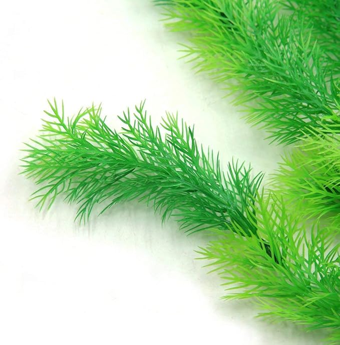 Hamiledyi Aquarium Plants Plastic Decor Fish Tank Green Decorations Plants Ornament Safe for All Fish,Extra Large 23-inch Tall, 2 Packï¼_reen Style Aï¼