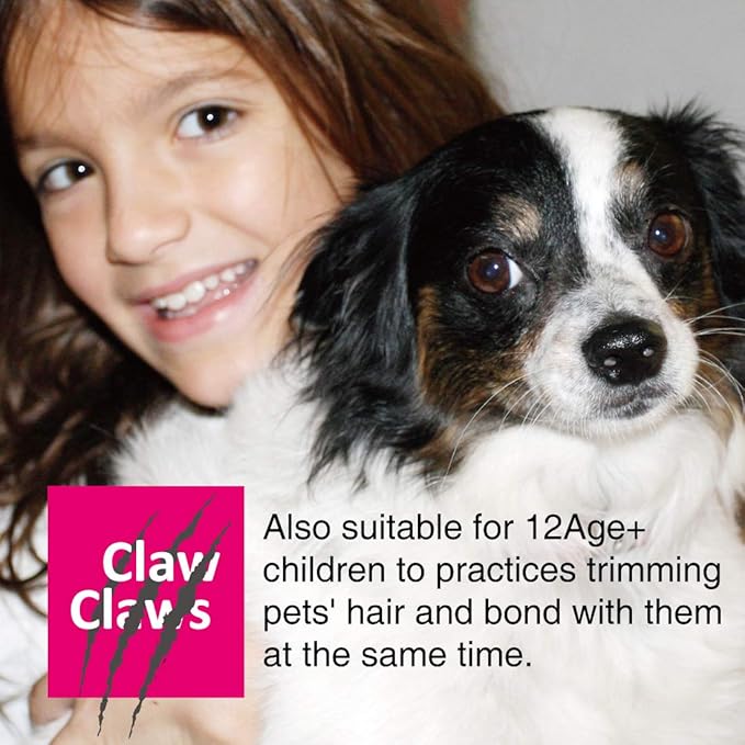 6 Inch Grooming Straight Scissors with Safety Round Tip and Wave Style Handle for Baby Hair Cutting Shears