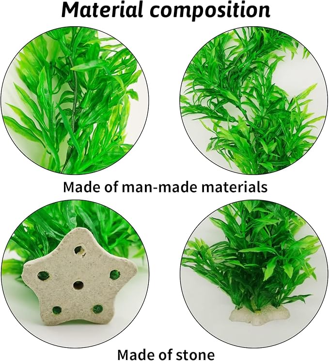 Plastic Fish Tank Plants Decoration Artificial Seaweed Ornament for Fish Tank Decor Plastic Plant for Betta Shrimp 2 Pcs About 13 inch