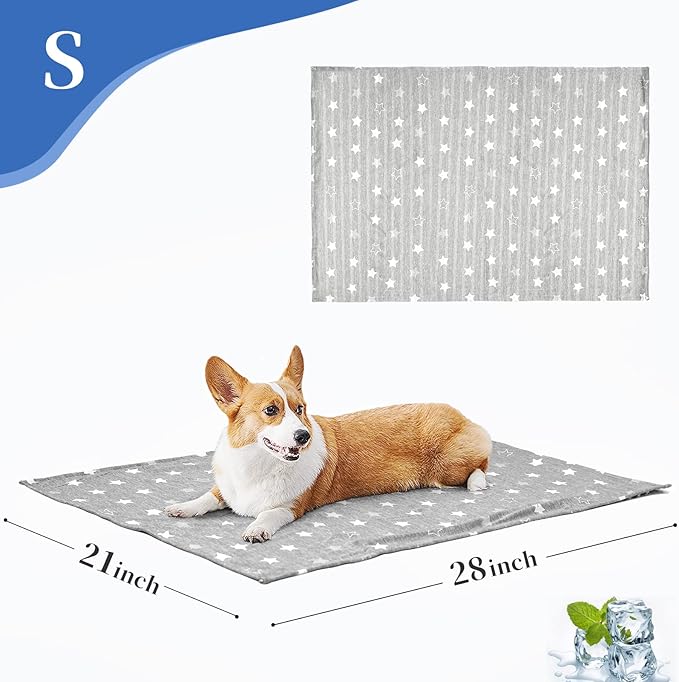ARGOPET Dog Cooling Blanket 28 * 21inch Lightweight Self Cooling Blanket Bed Cover for Dog Cat Summer Blanket &Ice Silk Cooling Pet Blanket Throw Blanket for Kennel Sofa