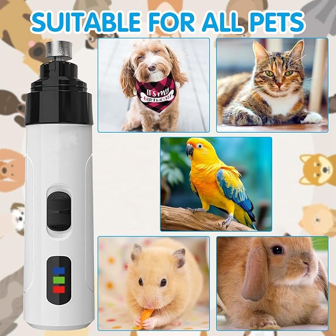 Silent Grind Pro for Dogs, Silent Grind Pro Dog Nail Trimmer, Rechargeable Electric Dog Nail Clippers, Super Quiet Dog Nail Grinder, Pet Nail Grinder Paws Grooming & Smoothing Tool