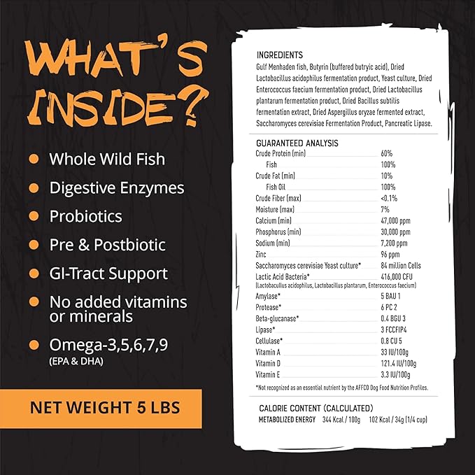 ROGUE PET SCIENCE Origins 5-in-1 Dog Supplement - Powdered Food Topper w/Natural Omega 3 Fish Oil - Supports Healthy Digestion, Skin, and Coat - Helps Reduce Itching & Joint Inflammation (5 lbs)