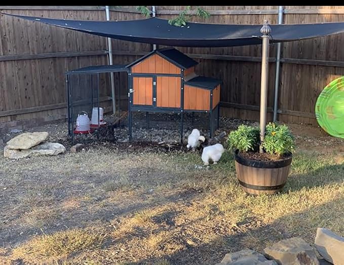 Dog Kennel Shade Cover 95% Sunblock Shade Tarp Panel Net Mesh with Grommets for Outdoor Dog House Large Pet Crate Chicken Coop, 10ft x 10ft