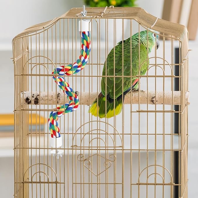 1pc Parrot Cotton Rope Chewing for Birds Climbing Rope Perch for Parrots Budgies and Cockatiels Bird Supplies for Exercise and Fun