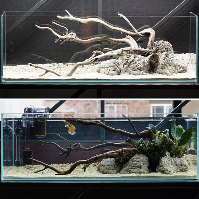 SubstrateSource Natural Stone for Aquarium, Terrarium, Paludarium, Reptile Enclosures - Set of Decorative Rocks for Landcapes, Aquascaping, Fish Tank Decor (Elephant Skin Stone, 10 Pounds, 2-7")