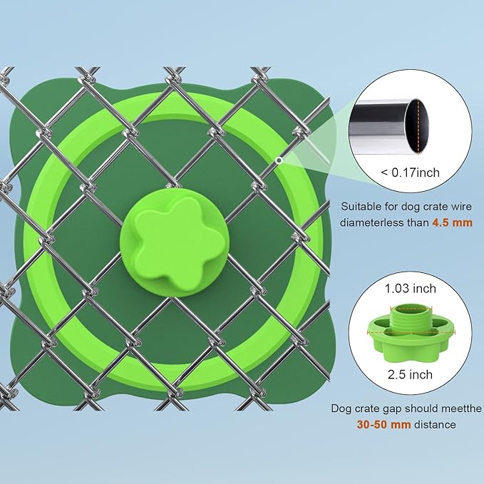 HOPET New Licking Mat for Dogs Crate, Interactive Large 7.1" Size Lick Mats for Boredom Relief & Anxiety Reduction, Soft & Safe Peanut Butter Lick Pad for Training(Flower-Shaped)