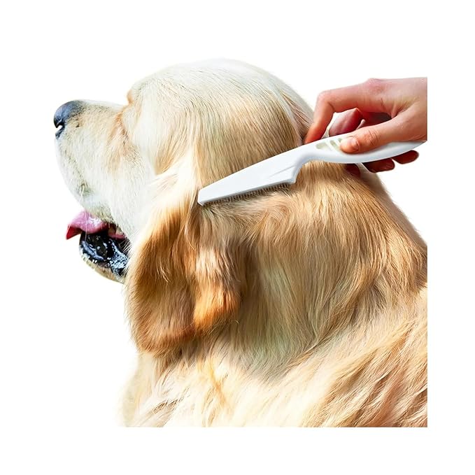 2 Pcs Pet Grooming Comb, Stainless Steel Dog Cat Grooming Combs with Stainless Steel Teeth, Pet Dematting Tools, for Small, Medium & Large Pets