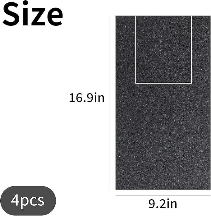 4 PCS Dog Nail Scratch Board Sandpaper Replacement 16.85 * 9.21 inch, Self-Adhesive Sandpaper, Suitable M-Shaped Dog Scratch Pad with Treat Box, L Size