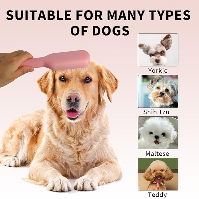 3 Pieces Retractable Puppy Brush, Puppy Brush for Small Dogs, Easily Tangle Tangled Hair, Gentle Hair Removal, Suitable for Yorkshire Terrier, Shih Tzu, Maltese, Teddy Dog, Etc.