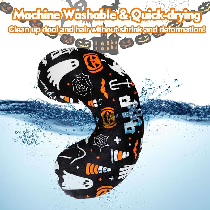 Mity rain Dog Pillow, Dog Calming Pillow Large 14.2" * 9.4", Anxiety Relief Pillow for Dog, Ultra Soft High Density Neck Pillow for Joint Relief Sleeping Improve, Pet Calming Pillow (Halloween)