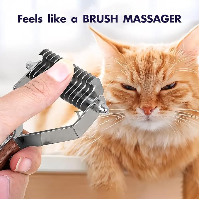 Wooden Dog Brush for Shedding Reduce Pet Hair with Long Hair Deshedding Brush Pet Brush (Small)