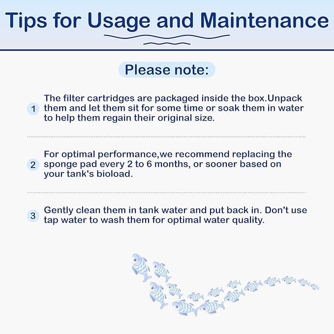 Aquarium Sponge Filter Replacement Sponges (4-Pack) for 229C (20-55 Gallon)