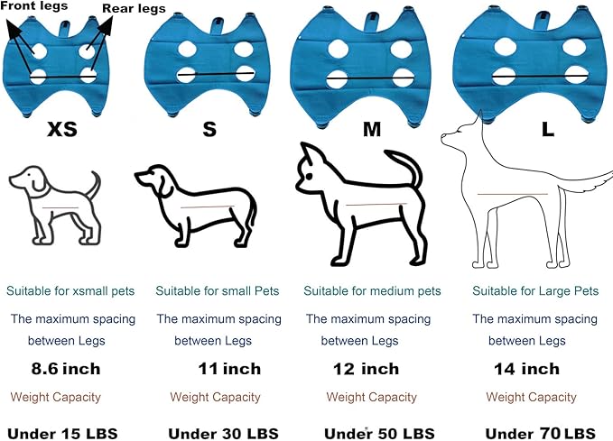 Dog Grooming Hammock with Flea Comb and Dog Nail Clipper, Pet Dog Grooming Hammock Harness with Cat Nail Clipper, Nail File and Dog Brush, Dog Sling for Nail Clipping/Nail Trimming (S, Blue)
