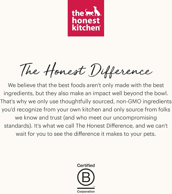 The Honest Kitchen Dehydrated Grain Free Fruit & Veggie Base Mix Dog Food (Just Add Protein), 3 lb Box