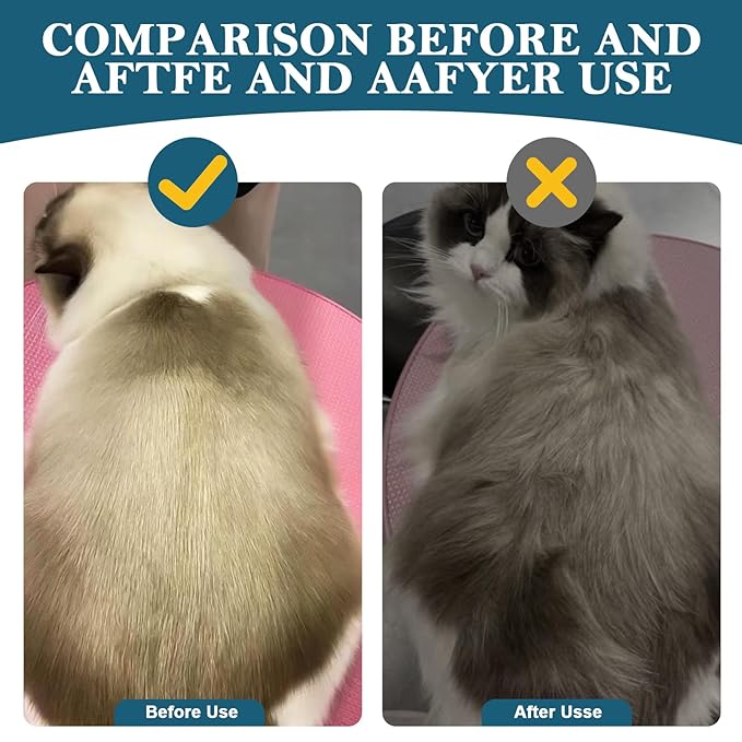 New cat brush&dog brush,pet hair brush with Self Cleaning Button Easy to remove loose undercoatï¼_eedle-tip massage beads, no harm to the skin (Grey)