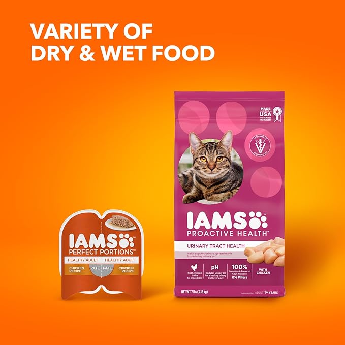 IAMS Proactive Health Adult Urinary Tract Health Dry Cat Food with Chicken, 7 lb. Bag