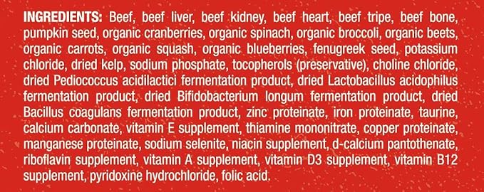 Stella & Chewy's Freeze Dried Raw Dinner Patties Grain Free Dog Food, Protein Rich Stella_ Super Beef Recipe 5.5 oz Bag