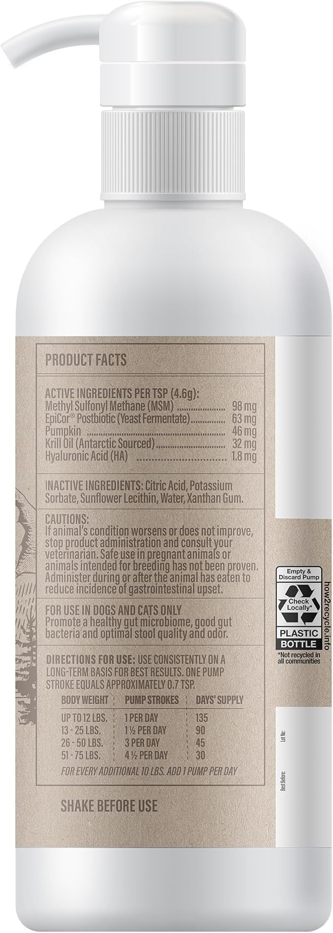 Grizzly Gut Health Supplement Liquid, 16 oz. Bottle