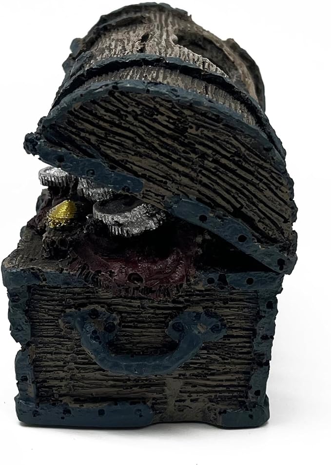 Mipukbay Fish Tank Decorations, Aquarium Decor Treasure Chest Aquarium Ornament for Small Tank