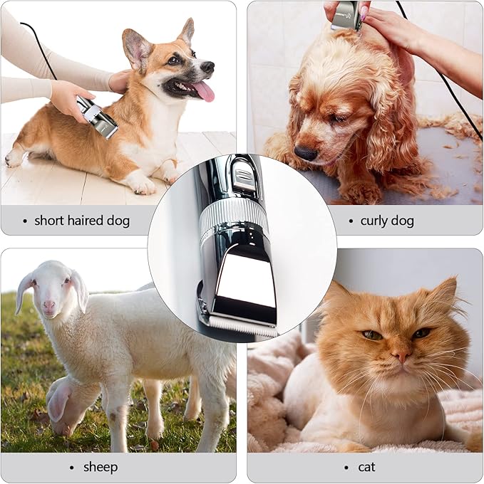 12V Professional Dog Clippers for Grooming, Electric Sheep Shears Pet Grooming Clippers for Thick Coat Heavy Duty Animal Hair Fur Trimmers Shaver